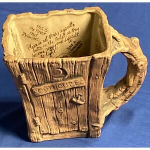 VTG 1973 Jim Rumph Outrageous Outhouse Tankard Mug Graffiti Art